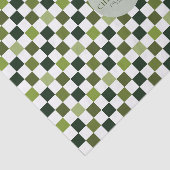 Moderne minimalistische groene kerstcheque tissuepapier (Detail)