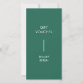 Moderne Minimalistische Groene QR Code Cadeaubon (Voorkant)