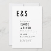 Moderne minimalistische grote gedurfde monogram de kaart (Voorkant)