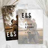 Moderne Minimalistische Grote Krachtige Monogram F Kaart