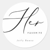 Moderne minimalistische haar favoriete Sticker voo (Voorkant)