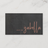 Moderne Minimalistische Haar Stylist Script Naam Z Visitekaartje (Voorkant)