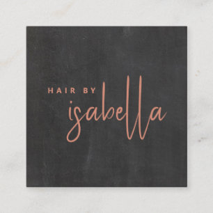 Moderne minimalistische haarstylist scriptnaam vierkante visitekaartje