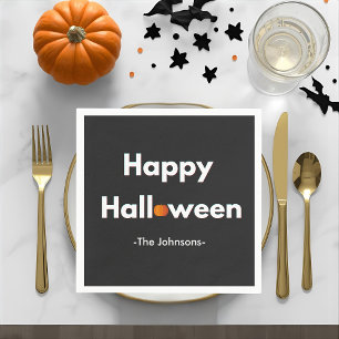 Moderne minimalistische Halloween – gepersonalisee Servet