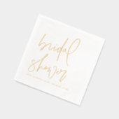 Moderne Minimalistische Handgeschreven Bruids-Show Folie Servetten (Links)