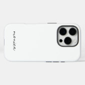Moderne Minimalistische Handgeschreven Script Wit Case-Mate iPhone Case (Achterkant (horizontaal))