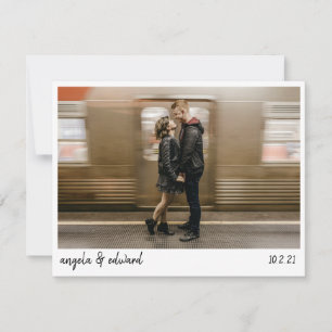 Moderne minimalistische handschriftwoord save the date