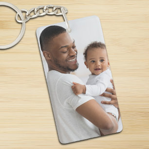 Moderne minimalistische Happy Vaderdag aangepaste Sleutelhanger