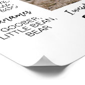 Moderne Minimalistische Hart Verjaardag Foto Mijlp Poster (Hoek)