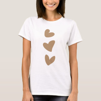 Moderne minimalistische harten kunst tekening t-shirt