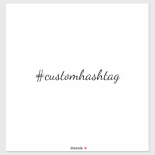 Moderne Minimalistische Hashtag Social Media Desig Sticker