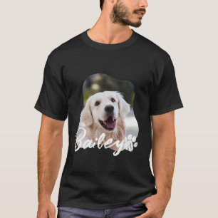Moderne minimalistische huisdiernaam en fototypogr t-shirt
