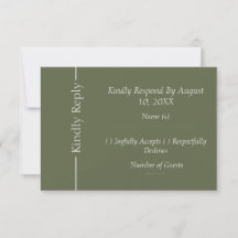 Moderne Minimalistische Huwelijks RSVP Antwoordkaa