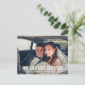 Moderne minimalistische huwelijksaankondiging - Wi Aankondigingskaart (Staand voorkant)