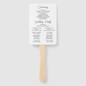 Moderne Minimalistische Huwelijksprogramma Waaiers (Achterkant)