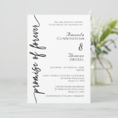 Moderne minimalistische huwelijksuitnodiging kaart (Staand voorkant)