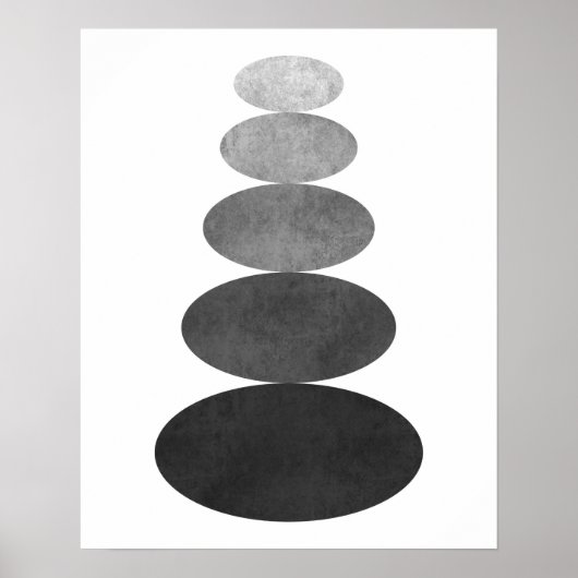 Moderne, minimalistische, ingebluste kunst poster (Voorkant)