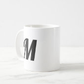 Moderne, minimalistische Initiaal letter monogram Koffiemok (Voorkant links)