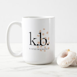 Moderne minimalistische Initialen Koffie Mok