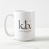 Moderne minimalistische Initialen Koffie Mok (Links)