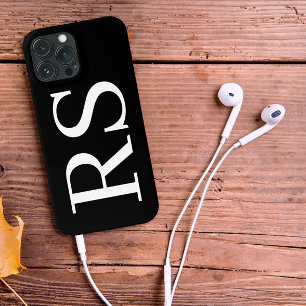 Moderne Minimalistische Initialen Monogram Hoesje 