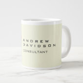 Moderne minimalistische Initialen Rood Monogram Be Extra Grote Beker (Voorkant rechts)