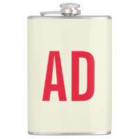 Moderne minimalistische Initialen Rood Monogram Be