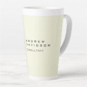 Moderne minimalistische Initialen Rood Monogram Be Latte Mok (Rechterhoek)