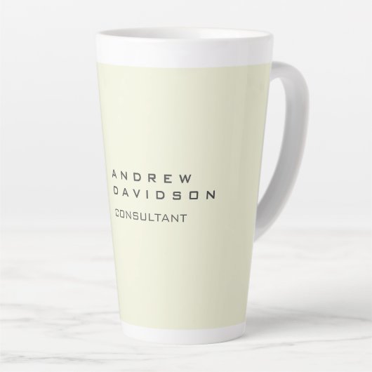Moderne minimalistische Initialen Rood Monogram Be Latte Mok (Rechterhoek)