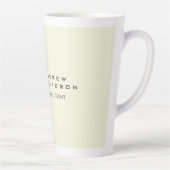 Moderne minimalistische Initialen Rood Monogram Be Latte Mok (Rechts)