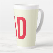 Moderne minimalistische Initialen Rood Monogram Be Latte Mok (Rechterhoek)