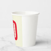 Moderne minimalistische Initialen Rood Monogram Be Papieren Bekers (Links)