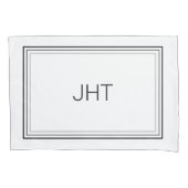 Moderne minimalistische Initialen voor echtgenote  Kussensloop (Voorkant-Links)