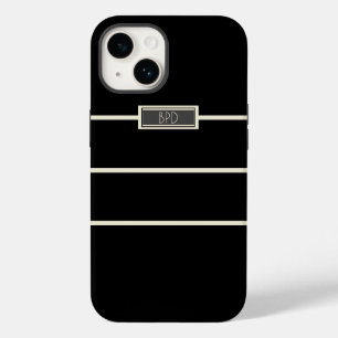 Moderne minimalistische Initialen zwart Case-Mate iPhone 14 Hoesje