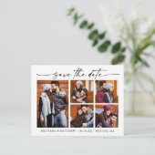 Moderne minimalistische inkt Script 5 foto opslaan Briefkaart (Staand voorkant)