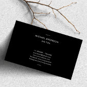 Moderne minimalistische Inline QR-code zwart-wit Visitekaartje