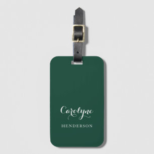 Moderne Minimalistische Jager Groen  Bagagelabel