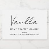 Moderne minimalistische kaarsetiket Sticker (Enkel label)