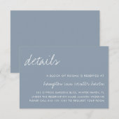 Moderne, minimalistische Kaart voor blauwe groene  (Voorkant / Achterkant)