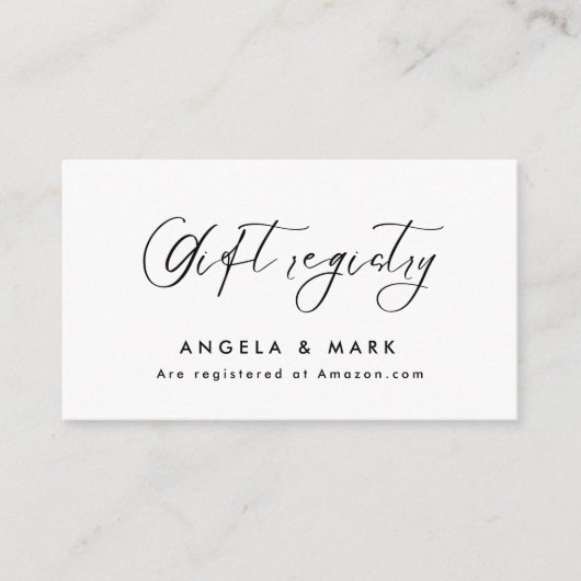 Moderne, minimalistische Kaart voor cadeauregistra (Voorkant)