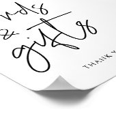 Moderne minimalistische Kaarten & geschenken trouw Poster (Hoek)