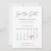 Moderne minimalistische kalender save the date (Voorkant)
