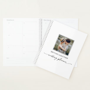 Moderne minimalistische kalligrafie Inkt Photo Wed Planner
