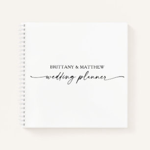 Moderne minimalistische kalligrafie-inktweddenscha notitieboek