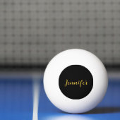 Moderne minimalistische kalligrafie naam zwart gou pingpongballen (Net)