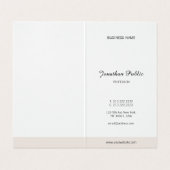 Moderne minimalistische kalligrafie script eenvoud visitekaartjes (Binnenkant ongevouwen)