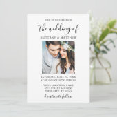 Moderne minimalistische kalligrafie script foto br kaart (Staand voorkant)