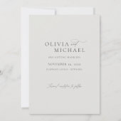 Moderne minimalistische kalligrafie Script foto Save The Date (Achterkant)