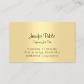 Moderne minimalistische kalligrafie script gouden  visitekaartje (Achterkant)
