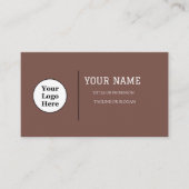 Moderne Minimalistische Kalligrafie Script QR-code Visitekaartje (Voorkant)